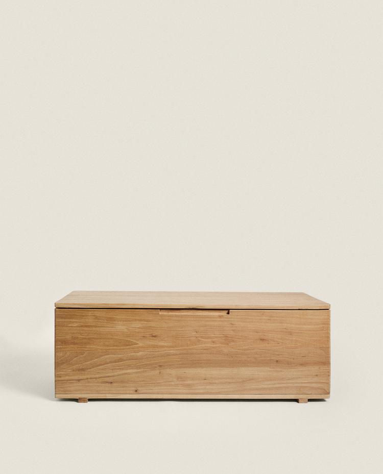 ELM WOOD BENCH WITH STORAGE