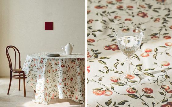 TOMATO-PRINT TABLECLOTH