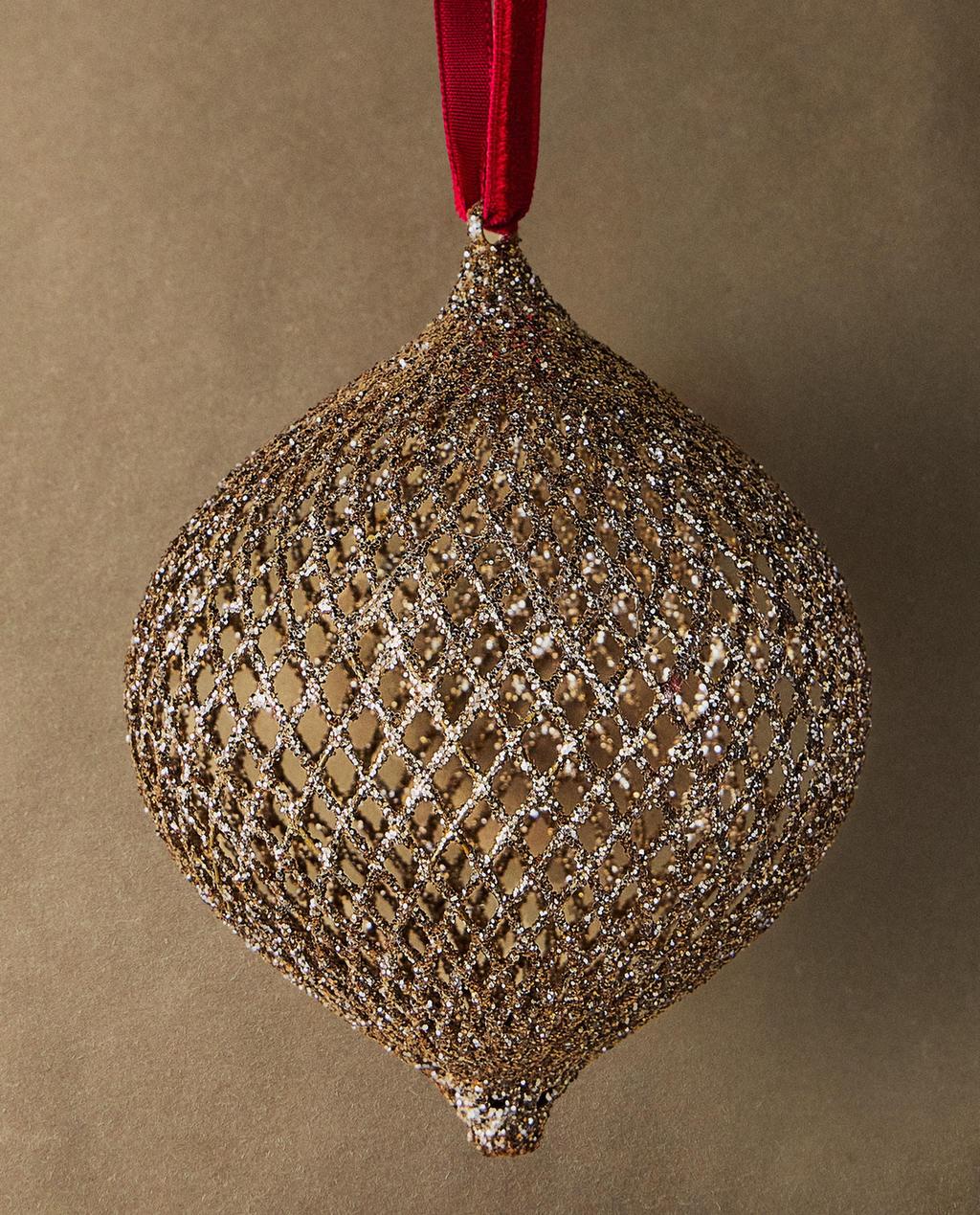GLITTER MESH CHRISTMAS TREE DECORATION