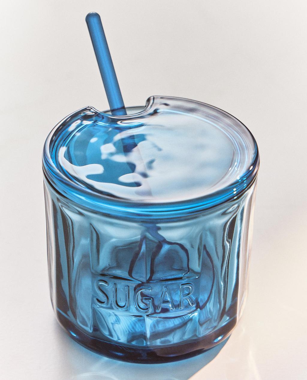 GLASS SUGAR BOWL