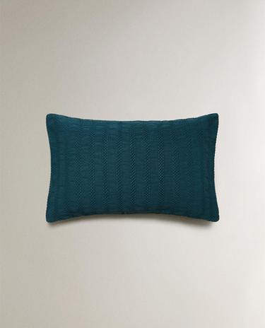 KIDS' STRIPED TEXTURED CUSHION COVER
