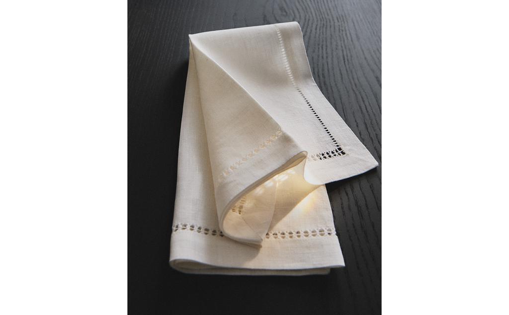 PACK SERVIETTES BRODERIE JOUR ÉCHELLE (LOT DE 2)