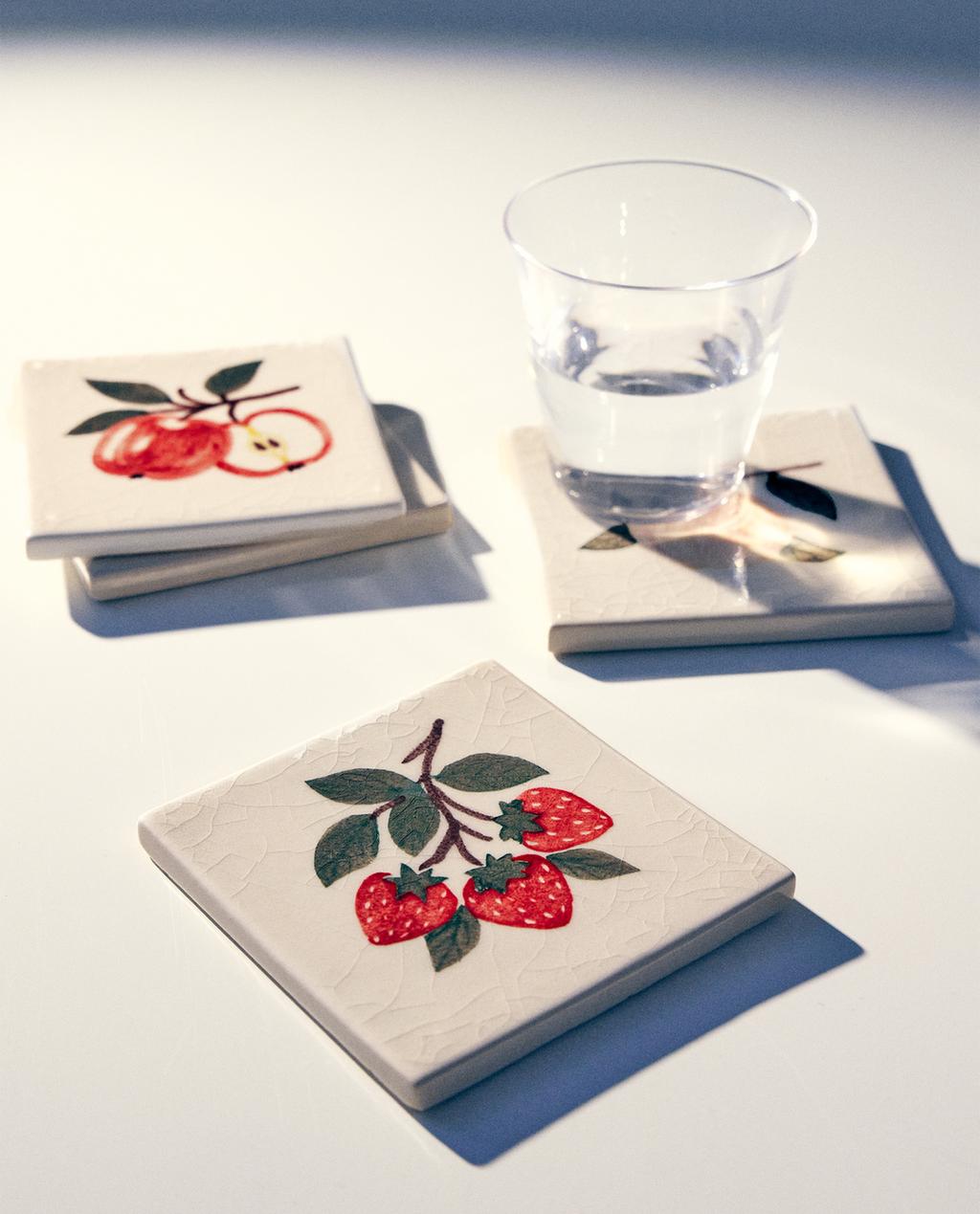 PACK POSAVASOS GRES FRUTAS (PACK DE 4)