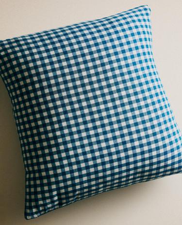 FUNDA ALMOHADA INFANTIL GASA CUADROS