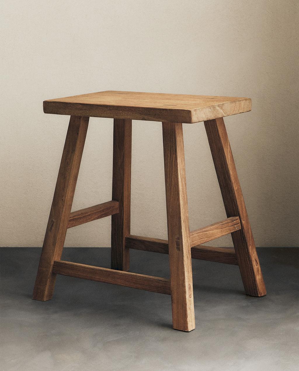 ELM WOOD STOOL