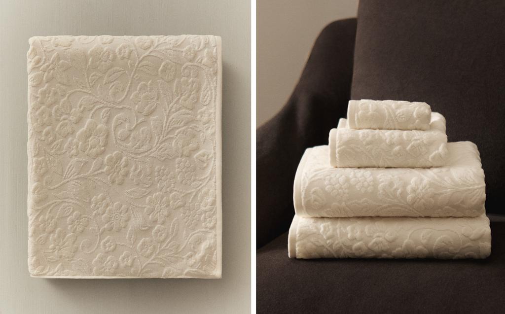 TOALLA BAÑO JACQUARD FLORES