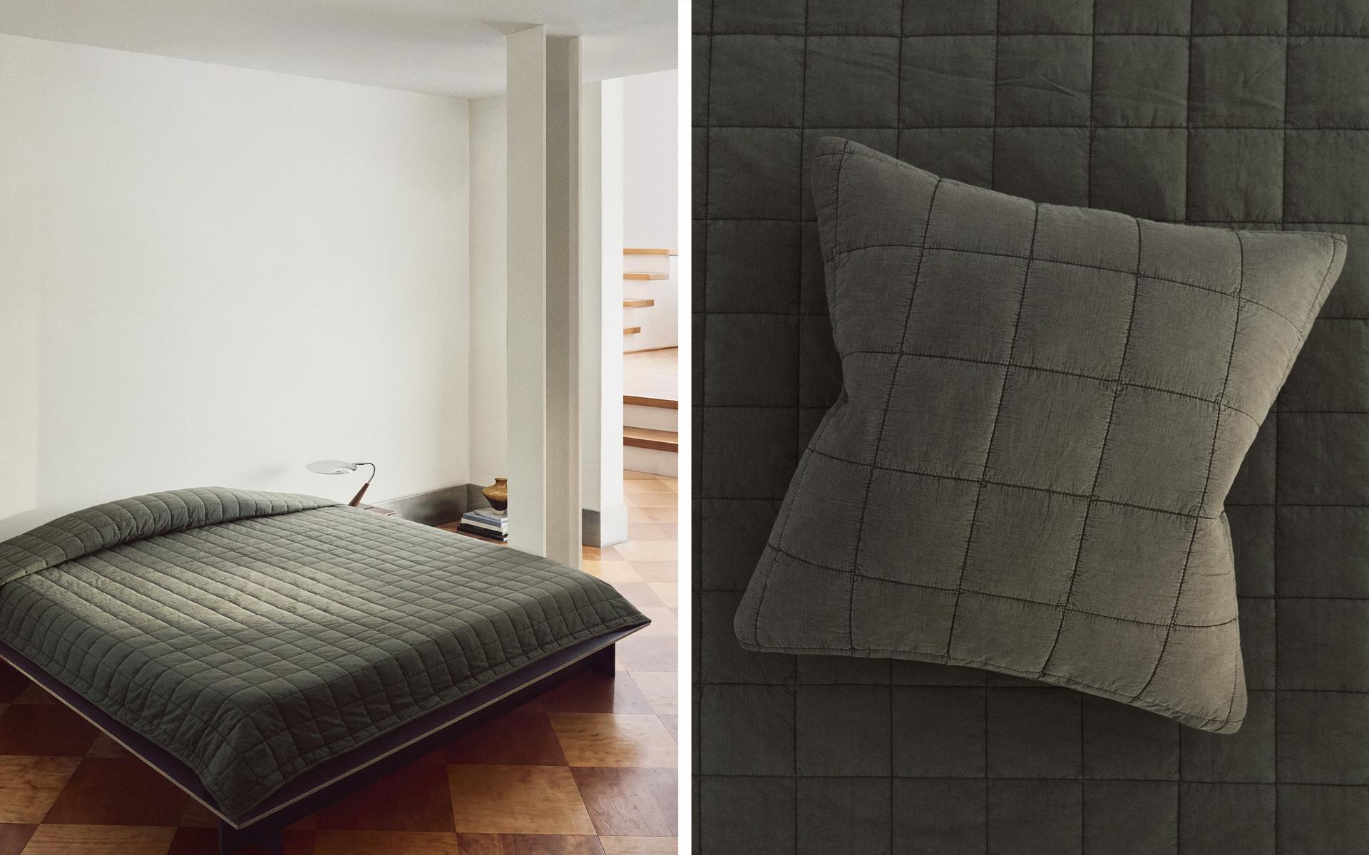 180-THREAD-COUNT PERCALE COTTON SQUARE QUILT