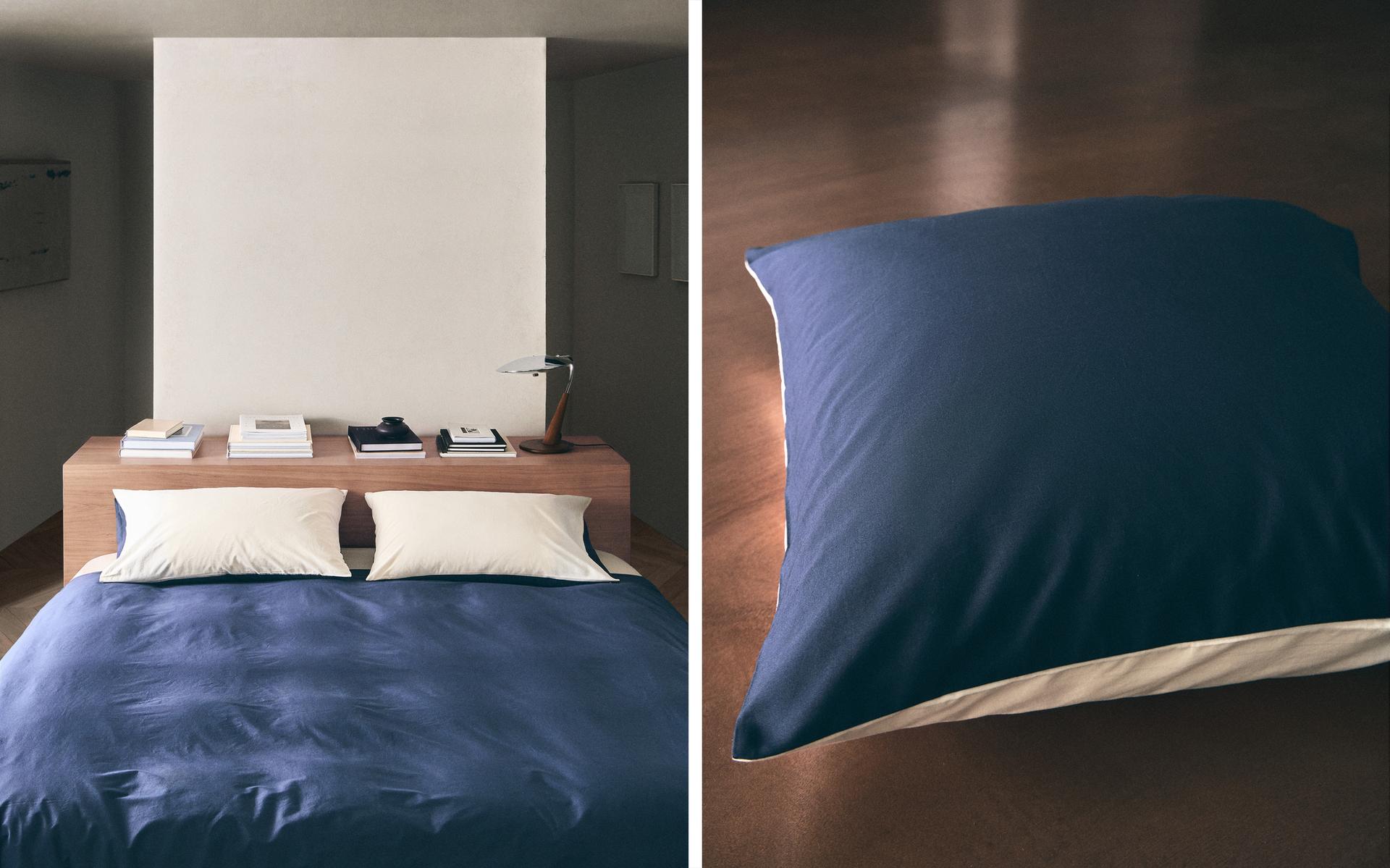 REVERSIBLE PERCALE COTTON DUVET COVER