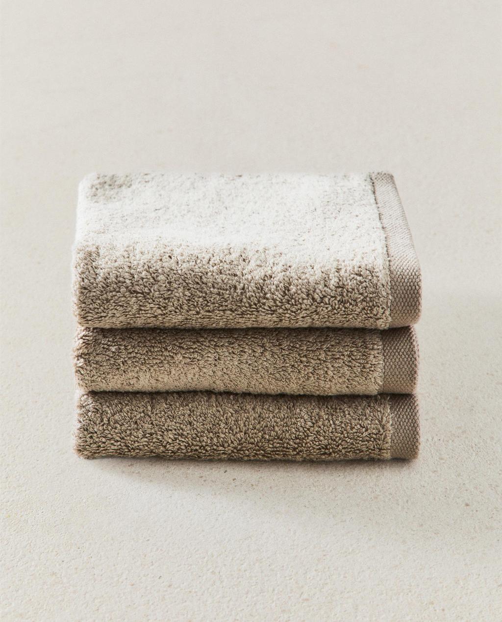 CONJUNTO DE TOALHAS DE LAVABO EM ALGODÃO PREMIUM (CONJUNTO DE 3)