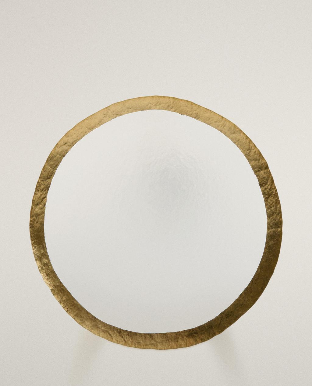 GLASS SERVICE PLATE WITH RIM