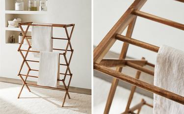 SÉCHOIR VERTICAL PLIABLE EN BOIS