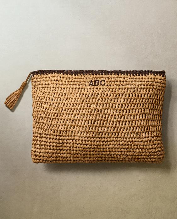 PAPER WASH BAG WITH TRIM DETAIL