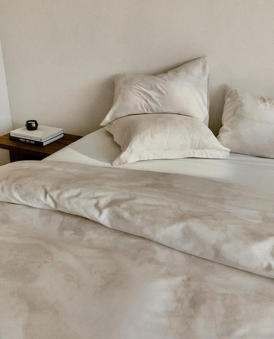 MARBLE PRINT DUVET COVER