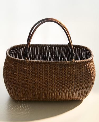 RATTAN AND BAMBOO BASKET