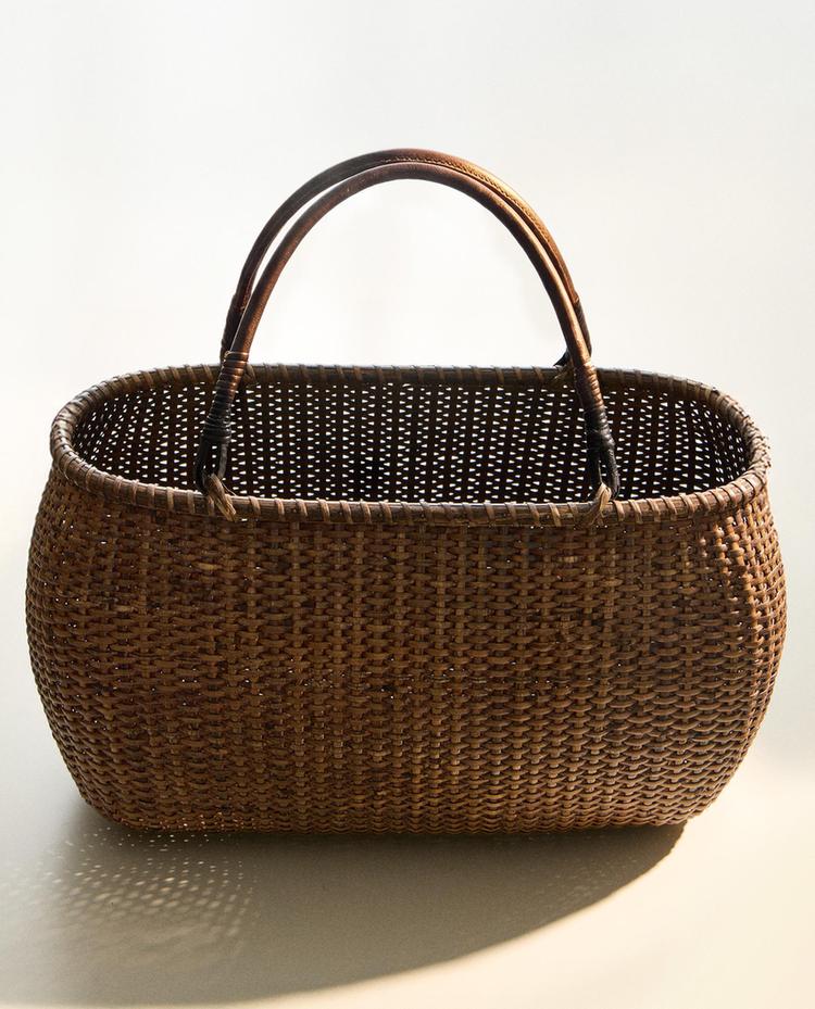 RATTAN AND BAMBOO BASKET
