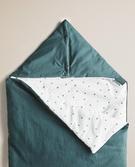 LEAF PRINT COTTON CARRYCOT BABY WRAP