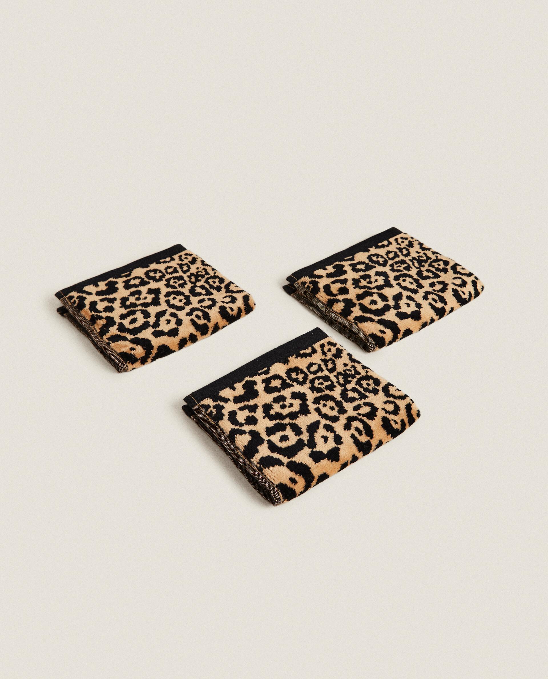 訳あってお買い得！30～80％OFF ベロア バニティタオル レオパード（3枚セット） Home Zara | シーツ・カバー