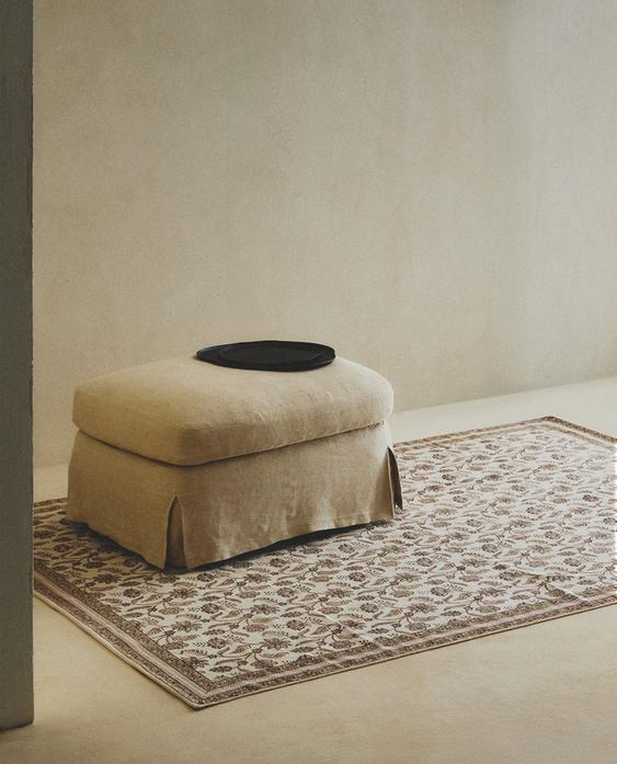 TAPIS À IMPRIMÉ FLORAL