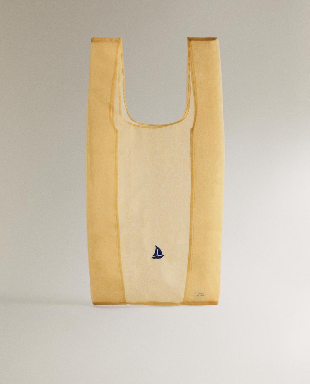 BAG WITH EMBROIDERED BOAT