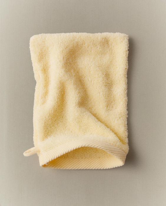 COTTON TERRY BATH MITT