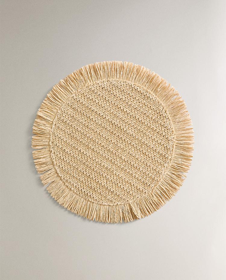 SET DE TABLE PAPIER FRANGES (LOT DE 2)