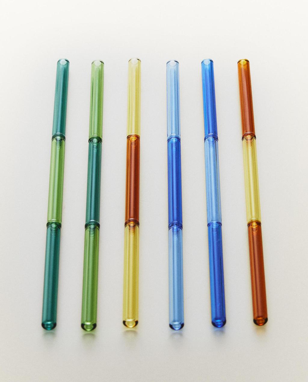 PACK PAJITAS BOROSILICATO COLORES (PACK 6)