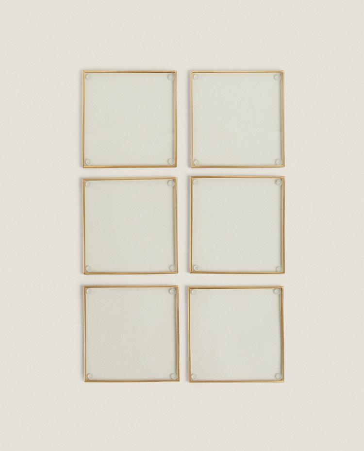 PACK POSAVASOS METAL Y VIDRIO (PACK DE 6)