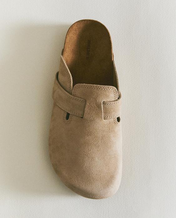 LEREN CLOGS MET BANDJE
