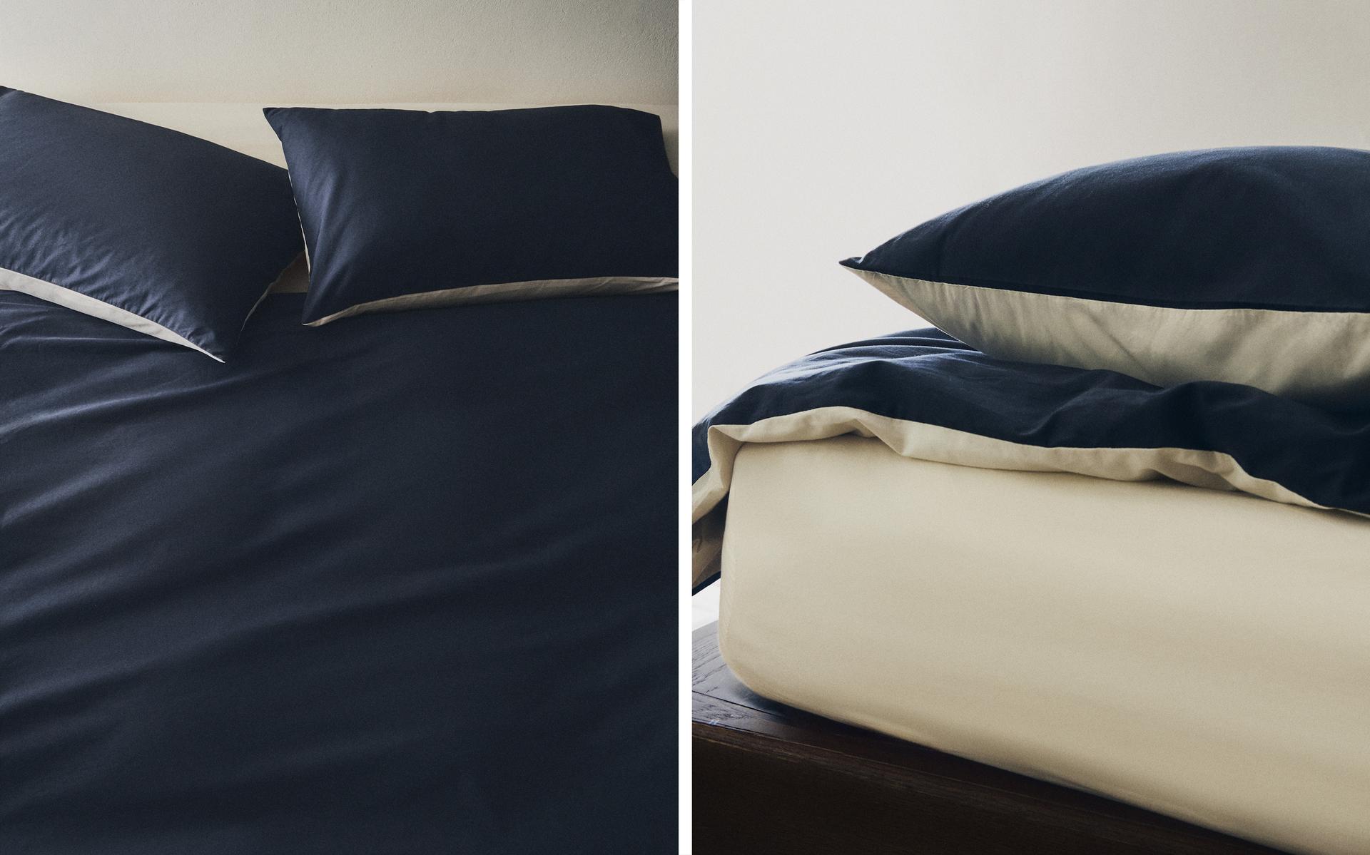 REVERSIBLE PERCALE BED LINEN SET (200 THREAD COUNT)