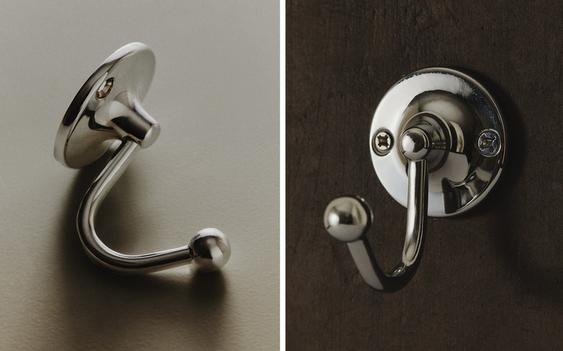 SHINY SILVER WALL HOOK