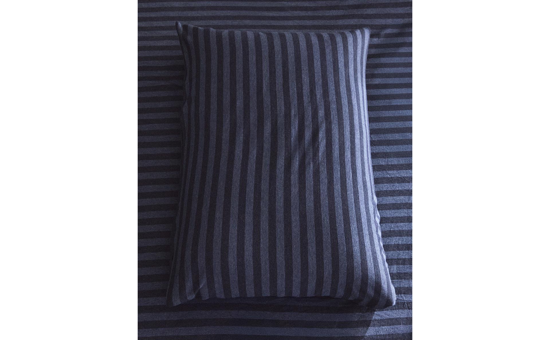 STRIPED COTTON JERSEY PILLOWCASE