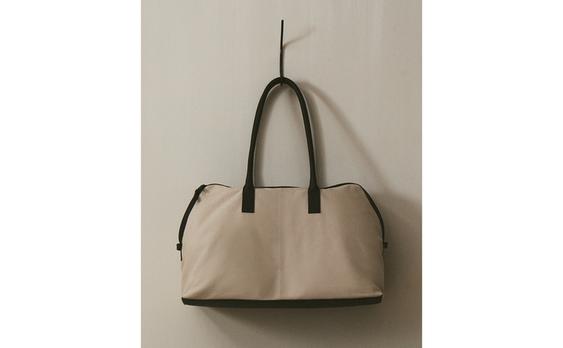 CANVAS AND LEATHER TRAVEL BAG