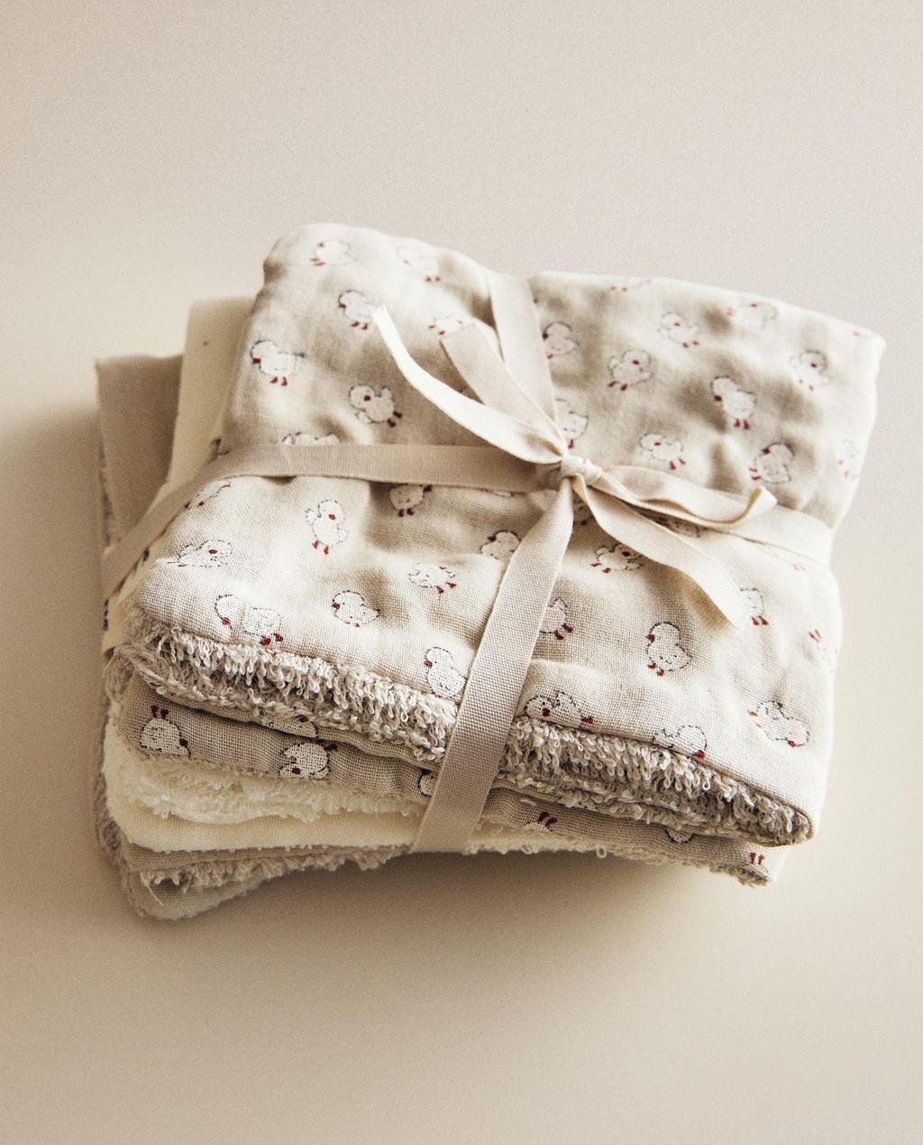 MINI TOALHA BEBÉ PINTAINHOS (PACK DE 3)