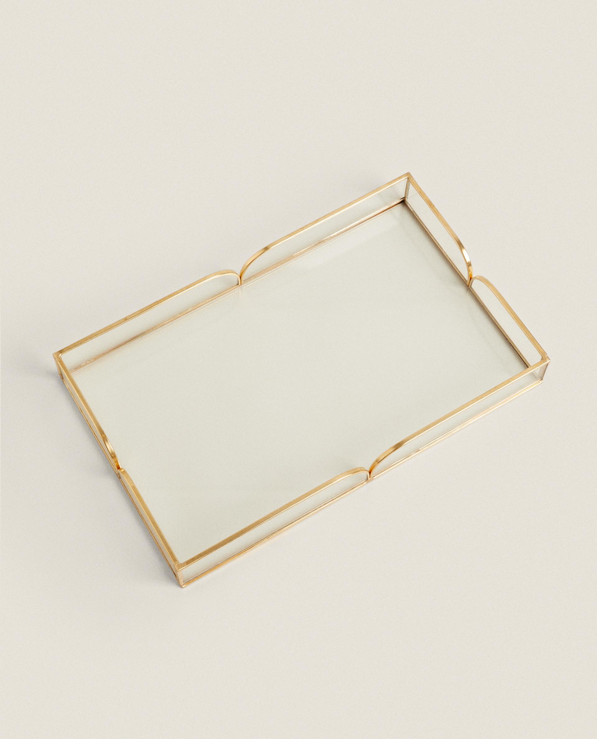 美品】ZARA HOME ザラホーム リーフ型 ゴールド トレー