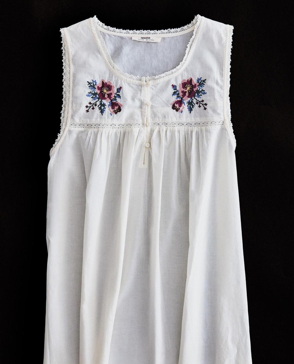 Camisón bordado floral