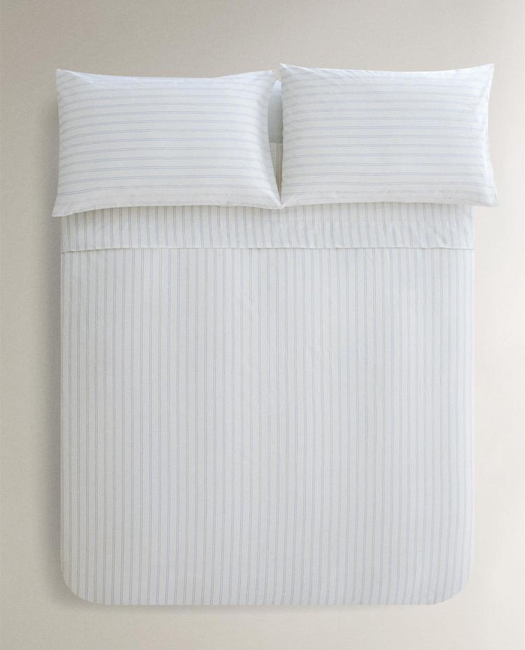 COTTON DUVET COVER WITH DOUBLE STRIPES