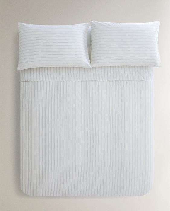 COTTON DUVET COVER WITH DOUBLE STRIPES