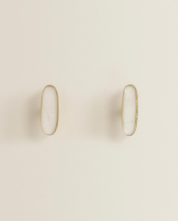 PACK OF OVAL MARBLE DOOR KNOBS (PACK OF 2)