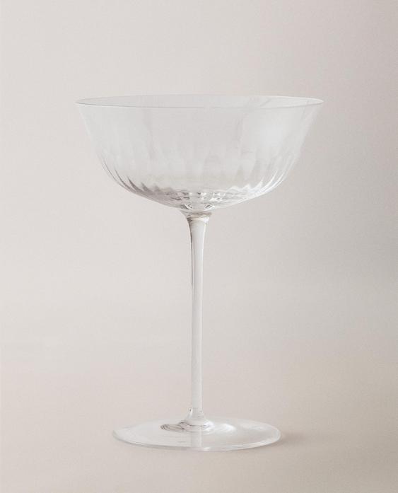 CALICE DA COCKTAIL IN VETRO CON LINEE