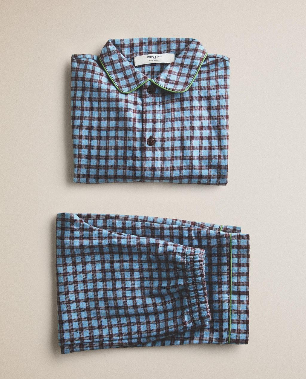 KIDS' CHECK FLANNEL PYJAMAS