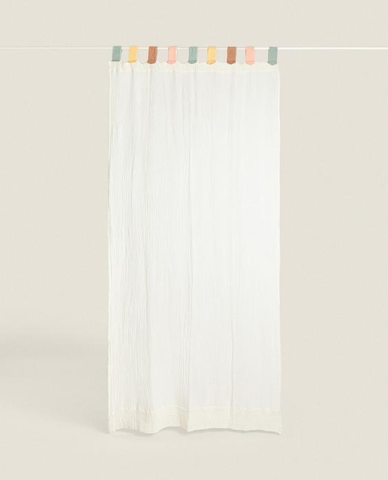MEDIUM OPACITY COTTON MUSLIN CURTAIN