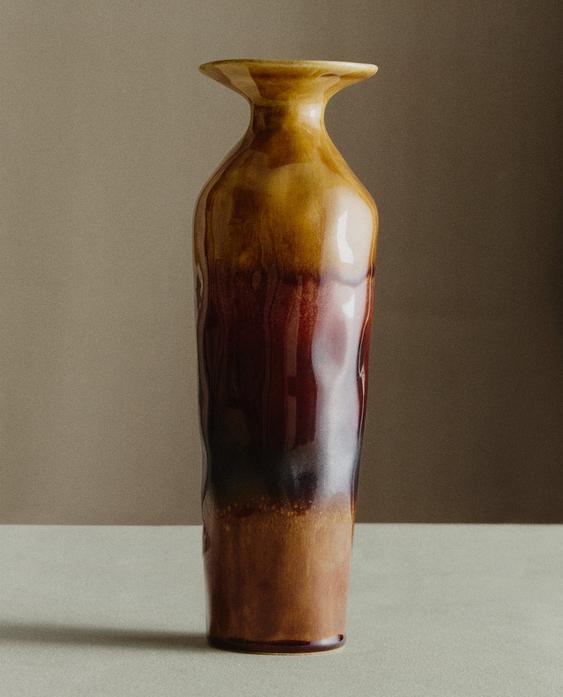 VASO DE CERÂMICA COLORIDA ALTA