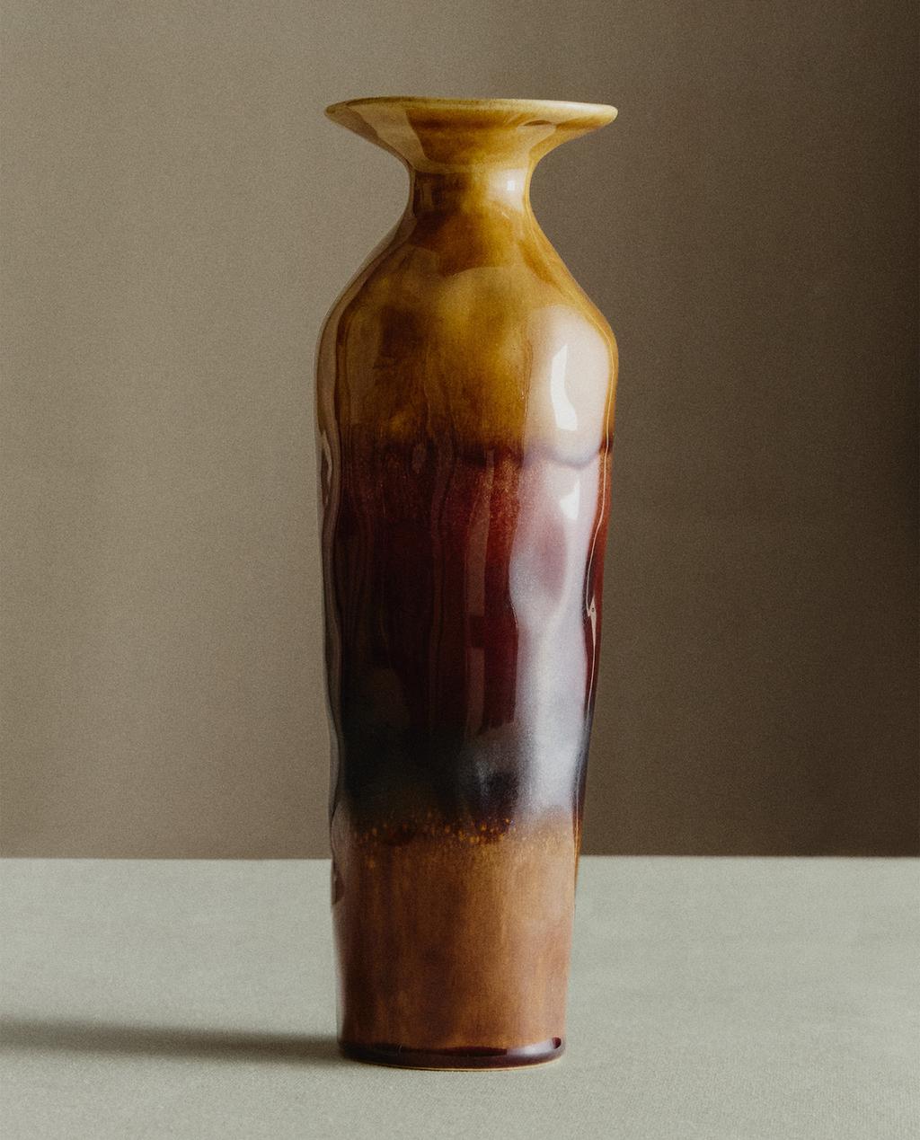 VASO DE CERÂMICA COLORIDA ALTA