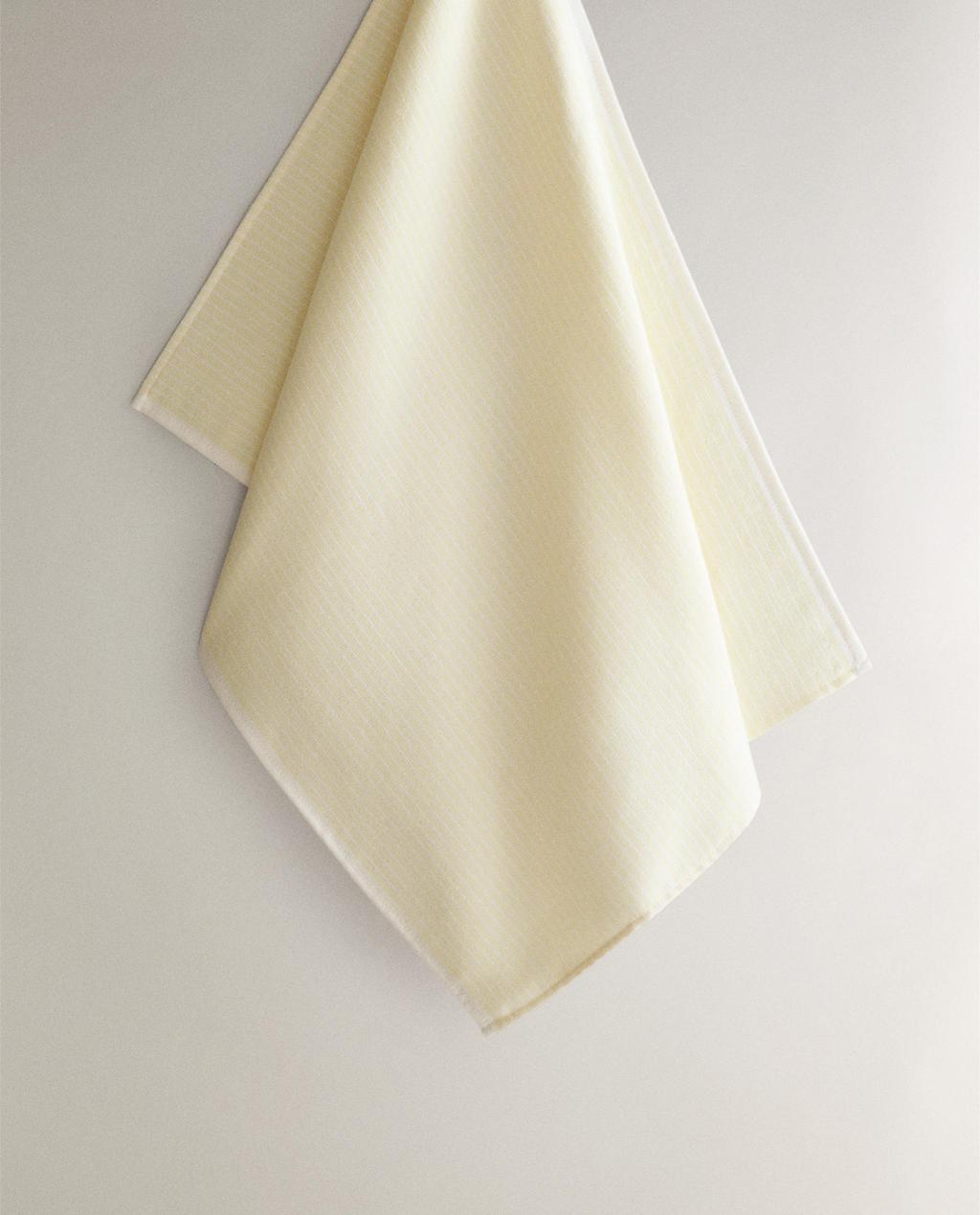 STRIPED COTTON TERRY TEA TOWEL