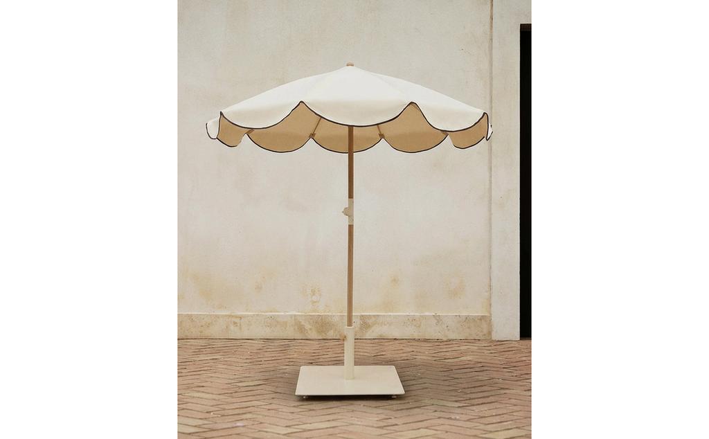 BEACH UMBRELLA WITH CONTRAST EDGE (ø 160CM)