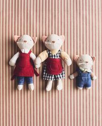 ENSEMBLE PELUCHES ENFANTS FAMILLE CHATS (ENSEMBLE DE 3)