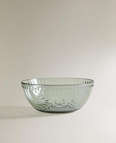 ACRYLIC FLORAL BOWL
