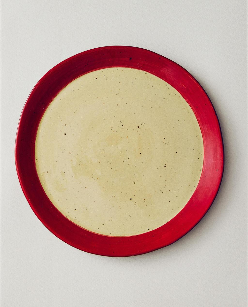 STONEWARE DINNER PLATE WITH RIM