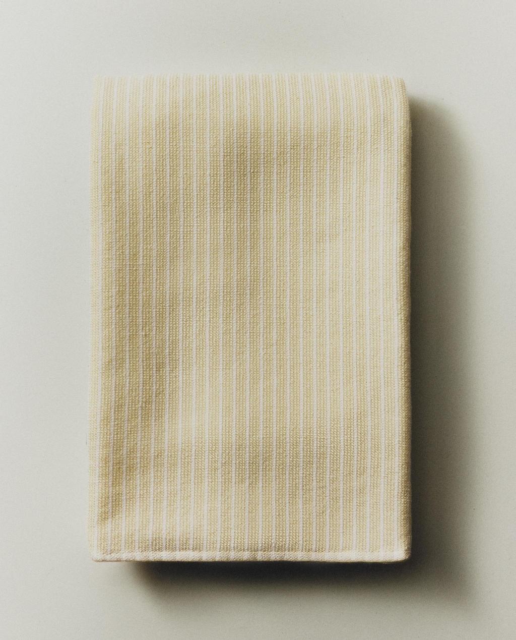 STRIPED COTTON TERRY TEA TOWEL