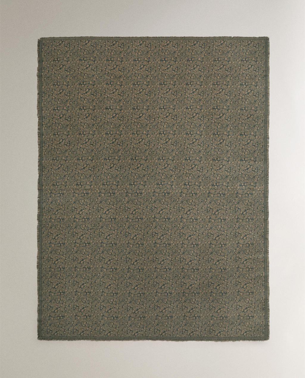 FLORAL WOOL BLANKET
